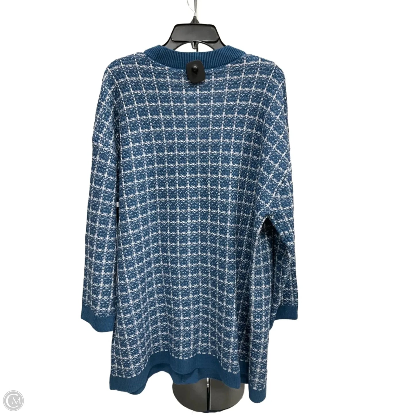 Sweater Cardigan By Talbots In Blue, Size: 2x