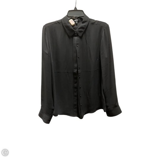 Blouse Long Sleeve By Express In Black, Size: M