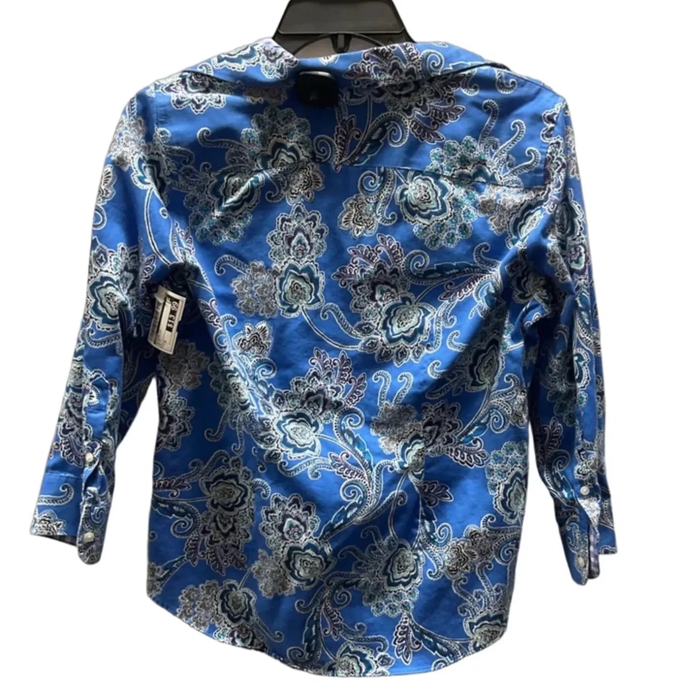 Blouse Long Sleeve By Chaps In Blue, Size: M
