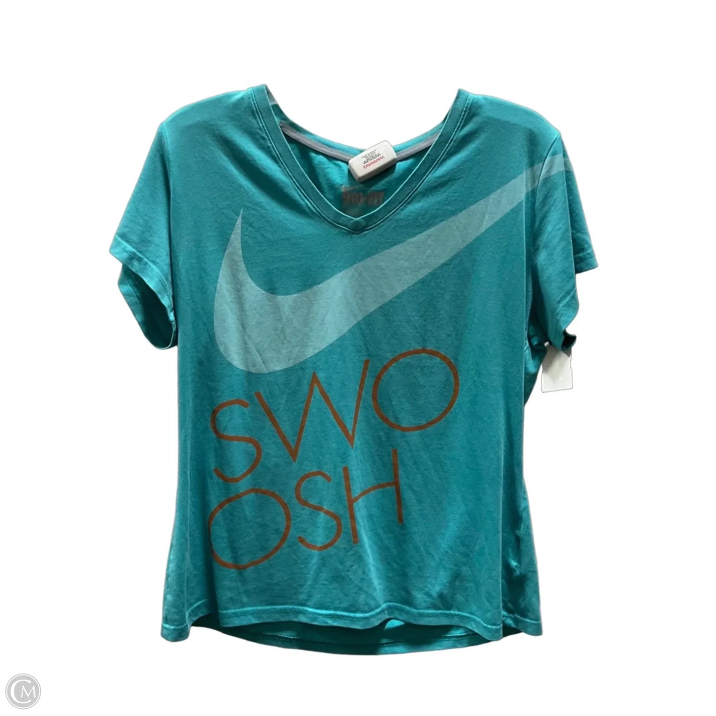 Athletic Top Short Sleeve By Nike In Blue, Size: Xl