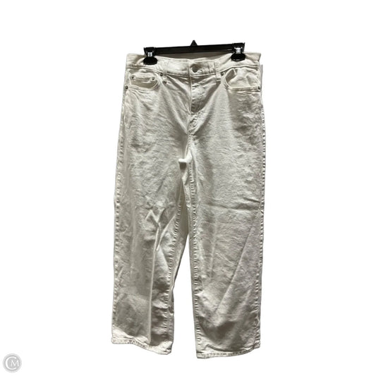 Jeans Straight By Banana Republic In White, Size: 10