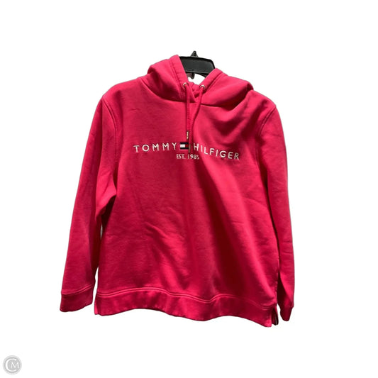Sweatshirt Hoodie By Tommy Hilfiger In Pink, Size: L