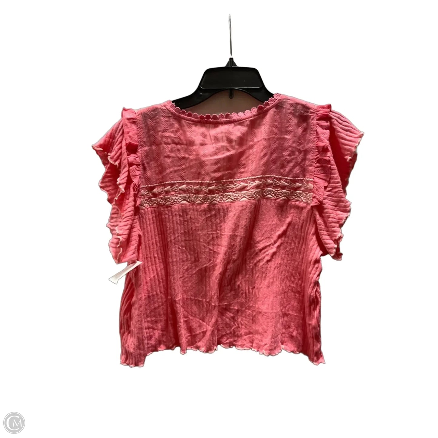 Top Short Sleeve By Free People In Pink, Size: S