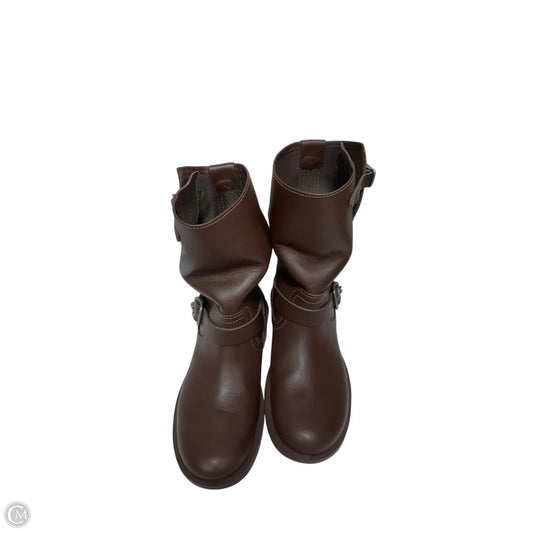 Boots Designer By Coach In Brown, Size: 6.5