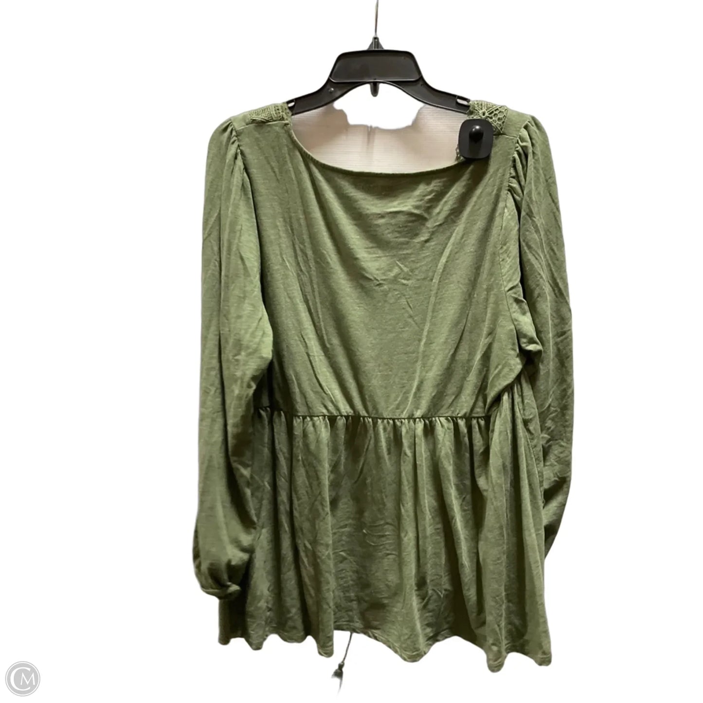 Top Long Sleeve By Torrid In Green, Size: 1x