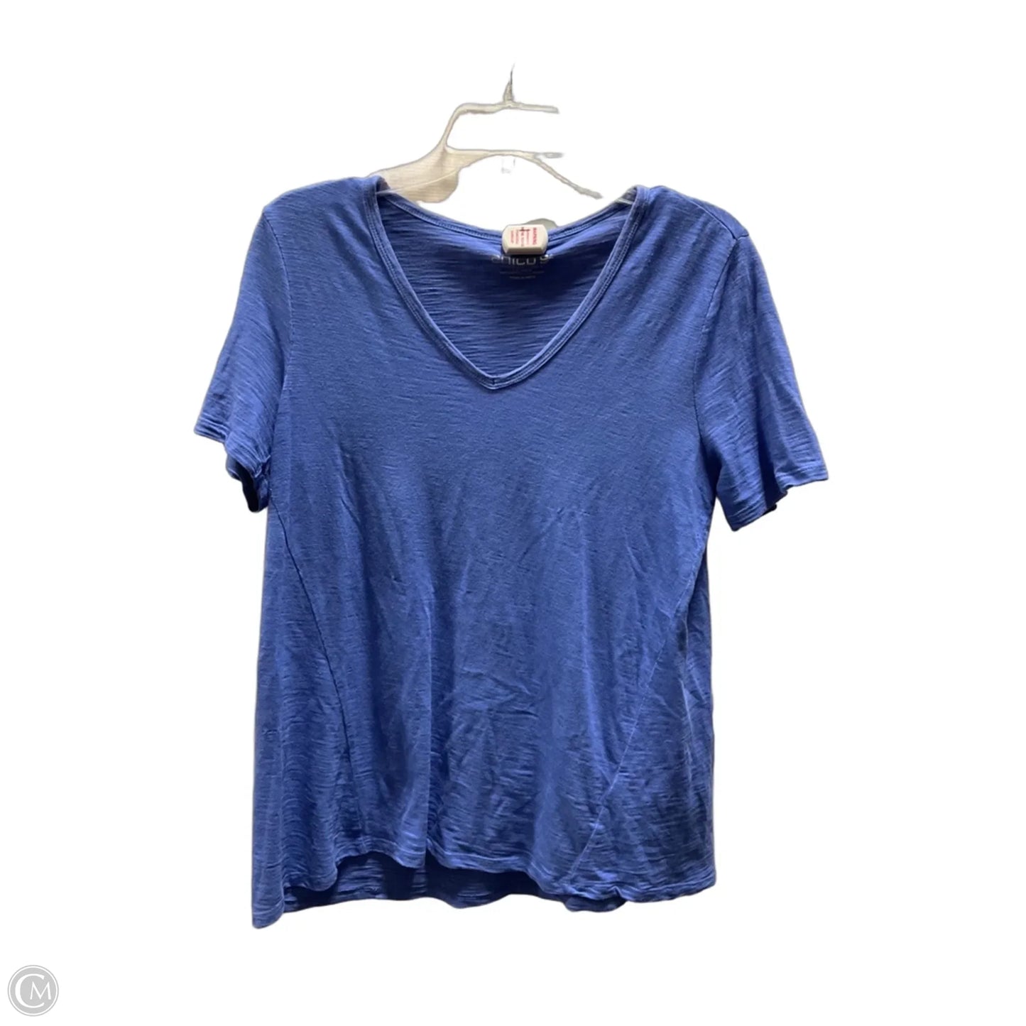 Top Short Sleeve By Chicos In Blue, Size: M