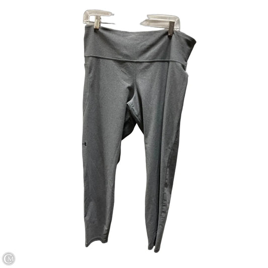 Athletic Leggings By Under Armour In Grey, Size: 2x