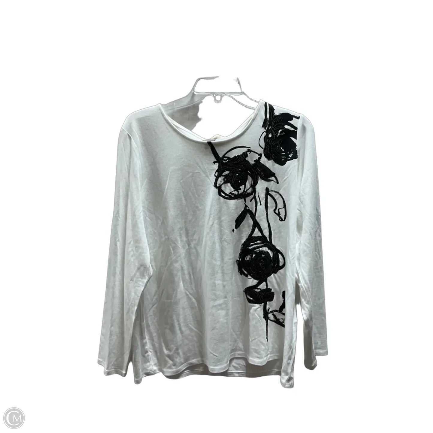 Top Long Sleeve By Chicos In Cream, Size: L