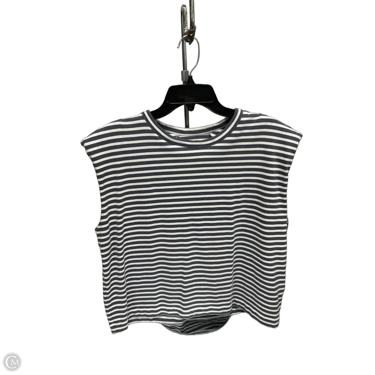 Top Short Sleeve By Madewell In Striped Pattern, Size: Xl