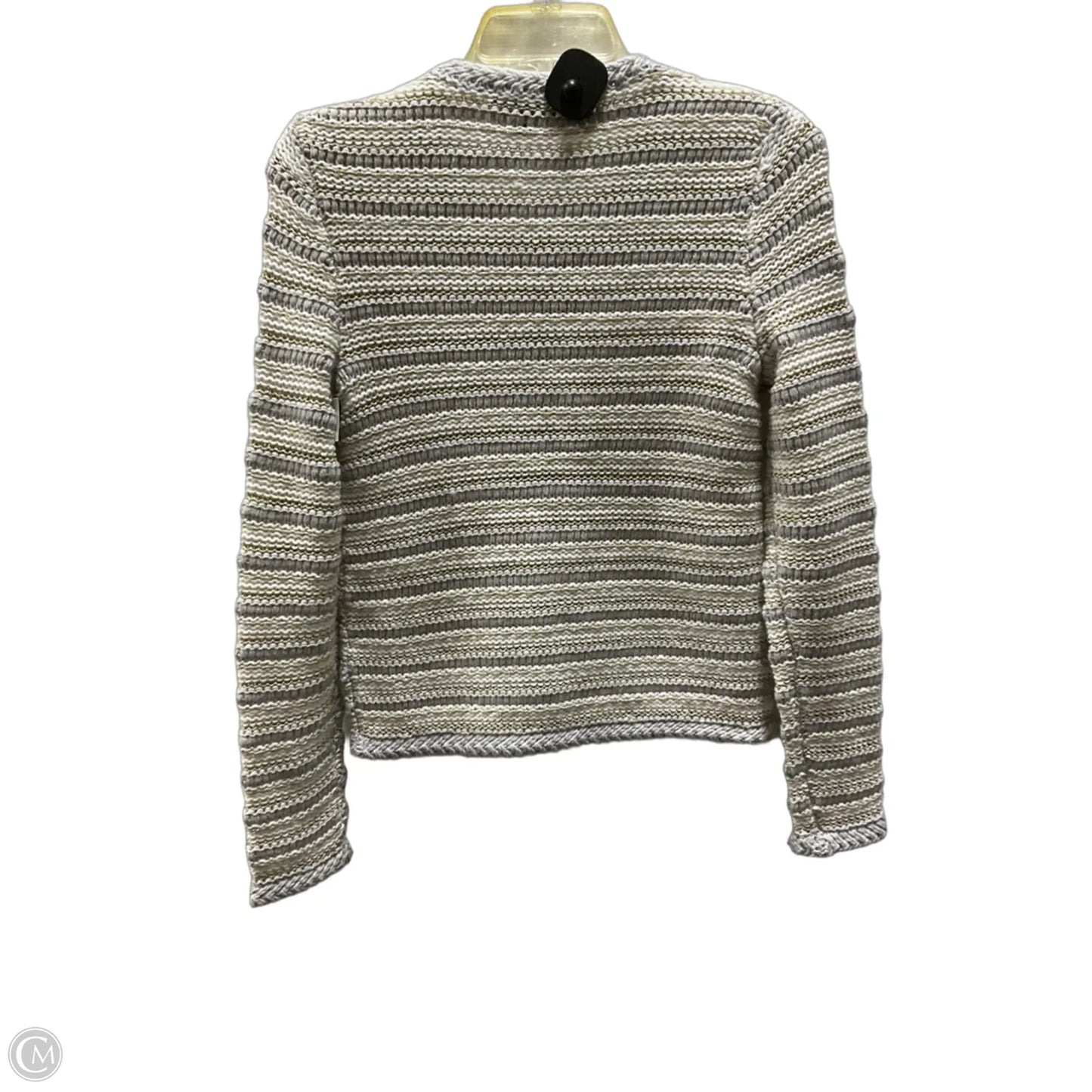 Cardigan By Ann Taylor In Grey & White, Size: Sp