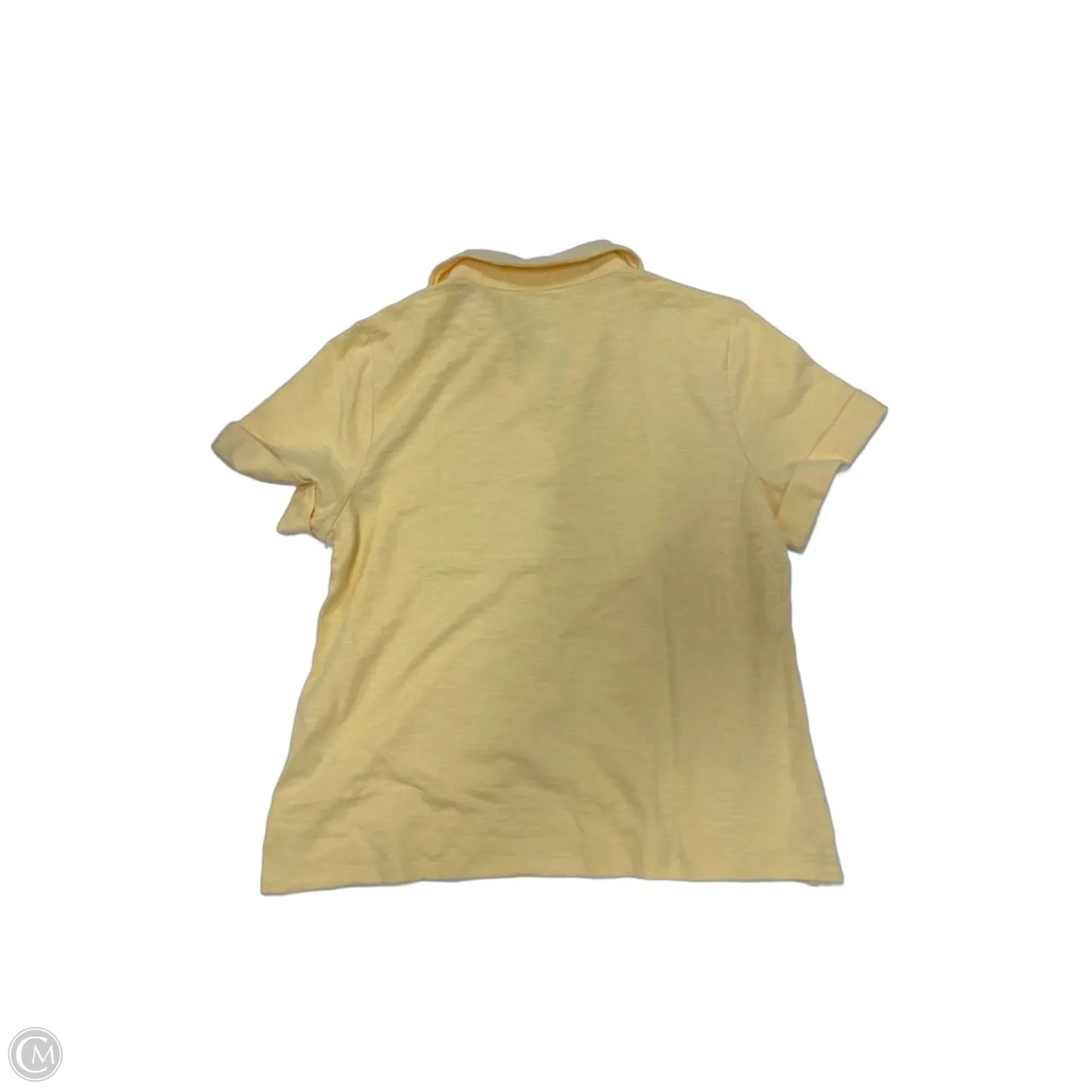 Top Short Sleeve By Talbots In Yellow, Size: Xl