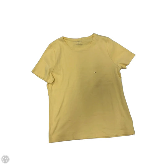 Top Short Sleeve Basic By Talbots In Yellow, Size: Xl