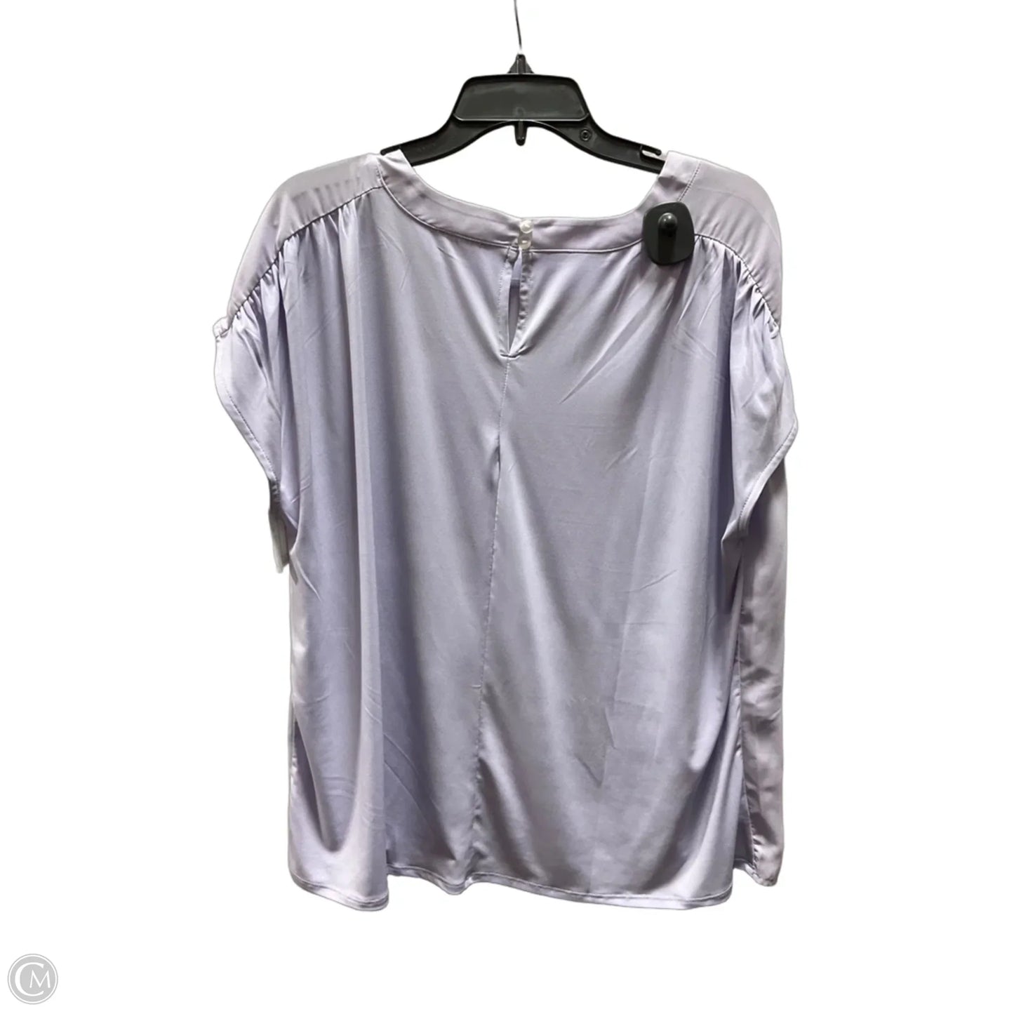 Top Short Sleeve By Ann Taylor In Purple, Size: Xl