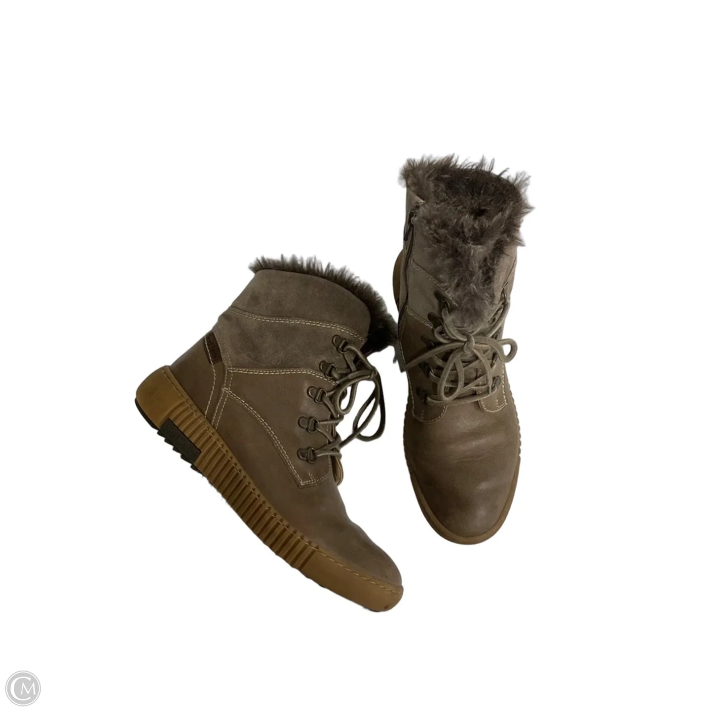 Boots Mid-calf Flats By Josef Seibel In Grey, Size: 9