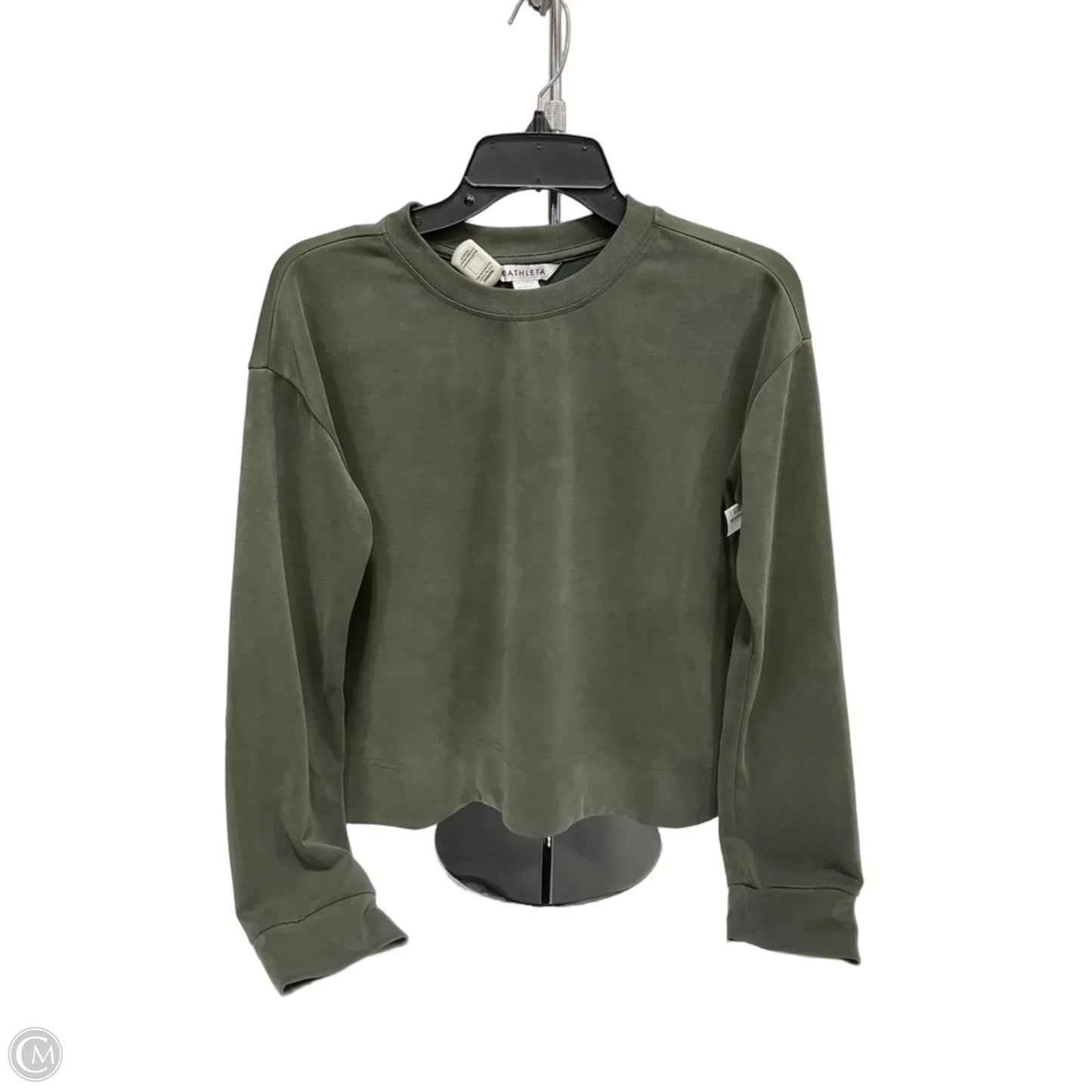 Athletic Top Long Sleeve Crewneck By Athleta In Green, Size: S
