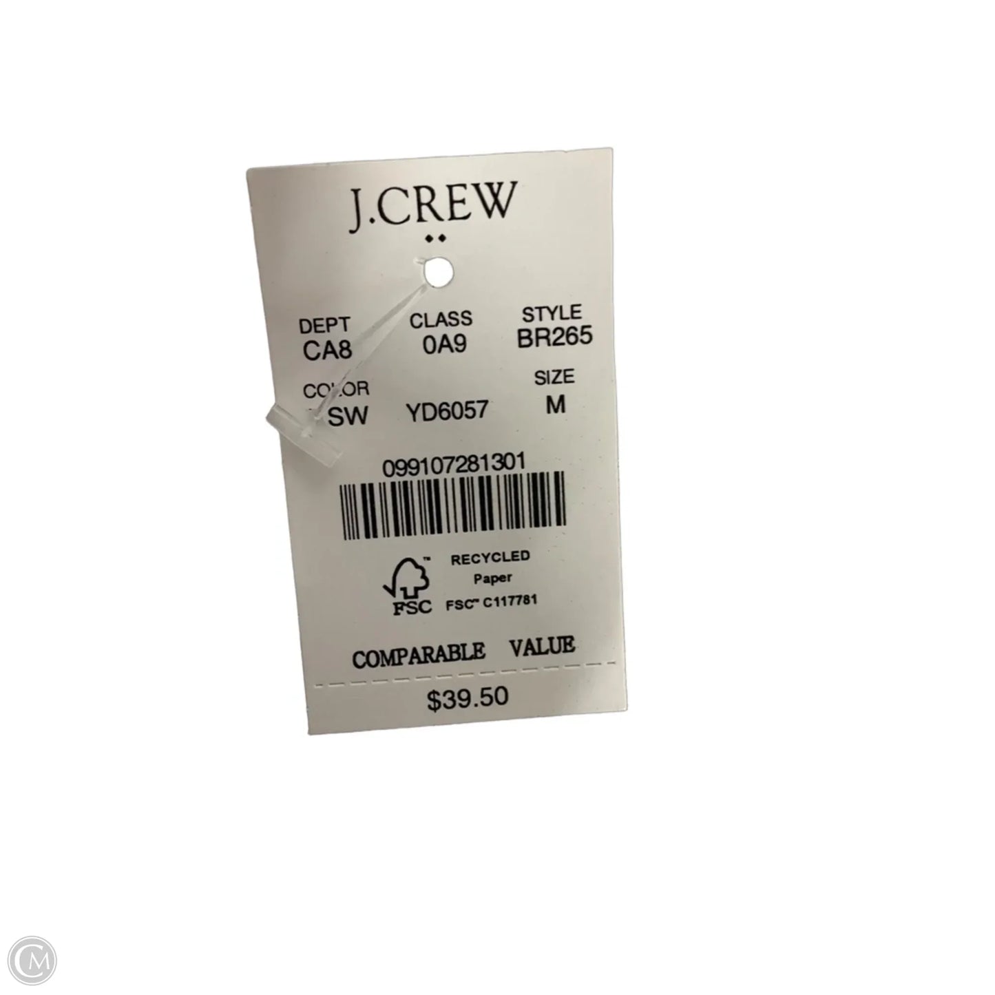 Top Short Sleeve Basic By J. Crew In Striped Pattern, Size: M