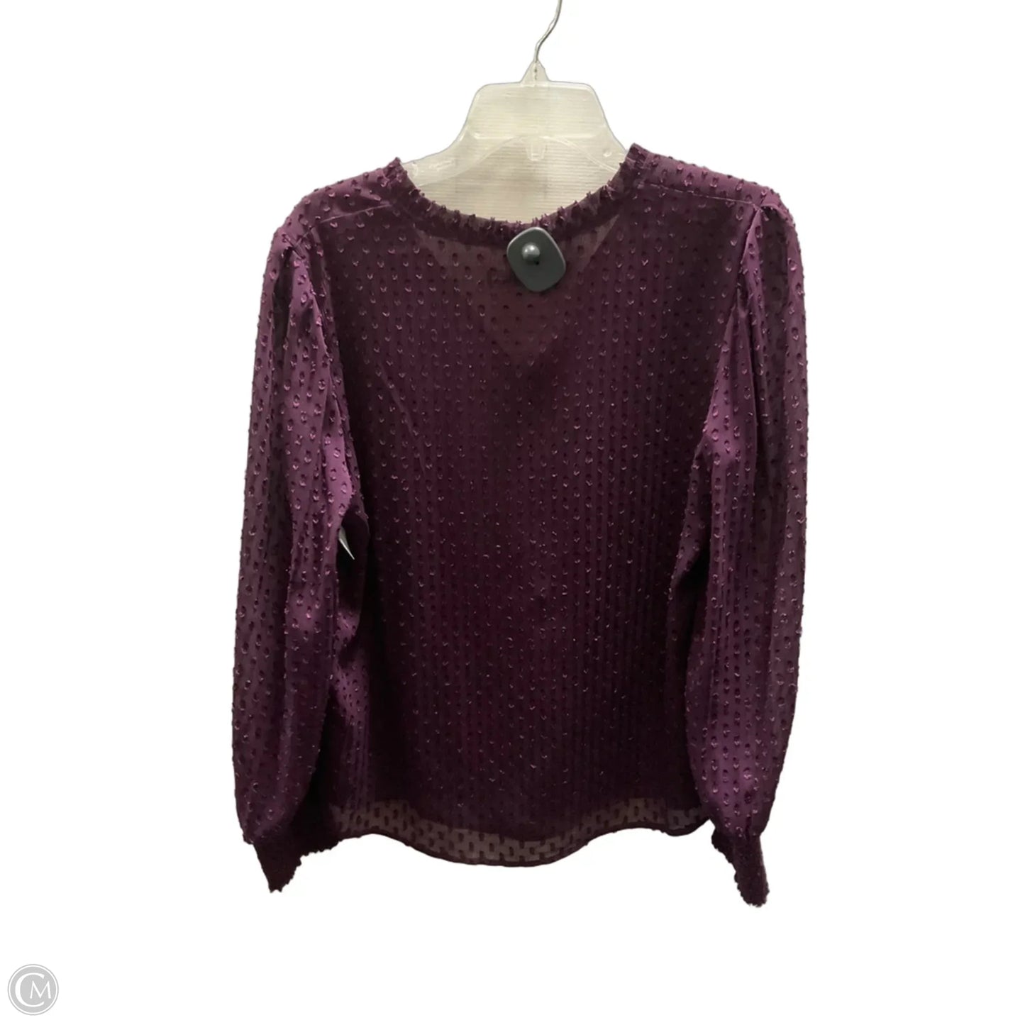 Top Long Sleeve By Calvin Klein In Purple, Size: M