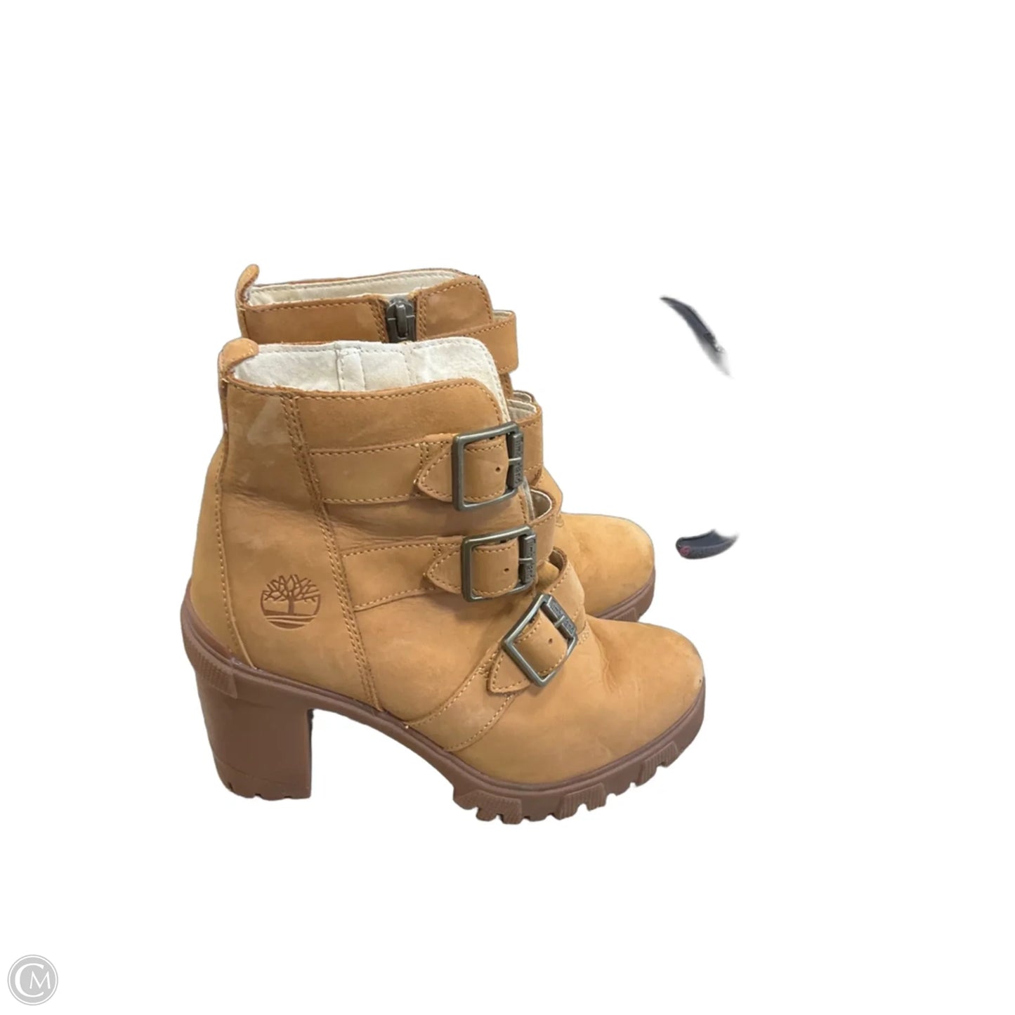 Boots Ankle Heels By Timberland In Tan, Size: 8
