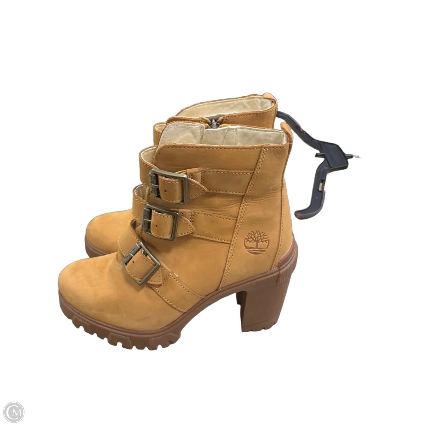 Boots Ankle Heels By Timberland In Tan, Size: 8