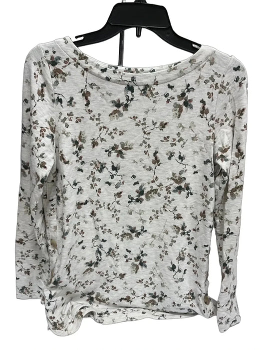Top Long Sleeve By J. Jill In Floral Print, Size: Xs