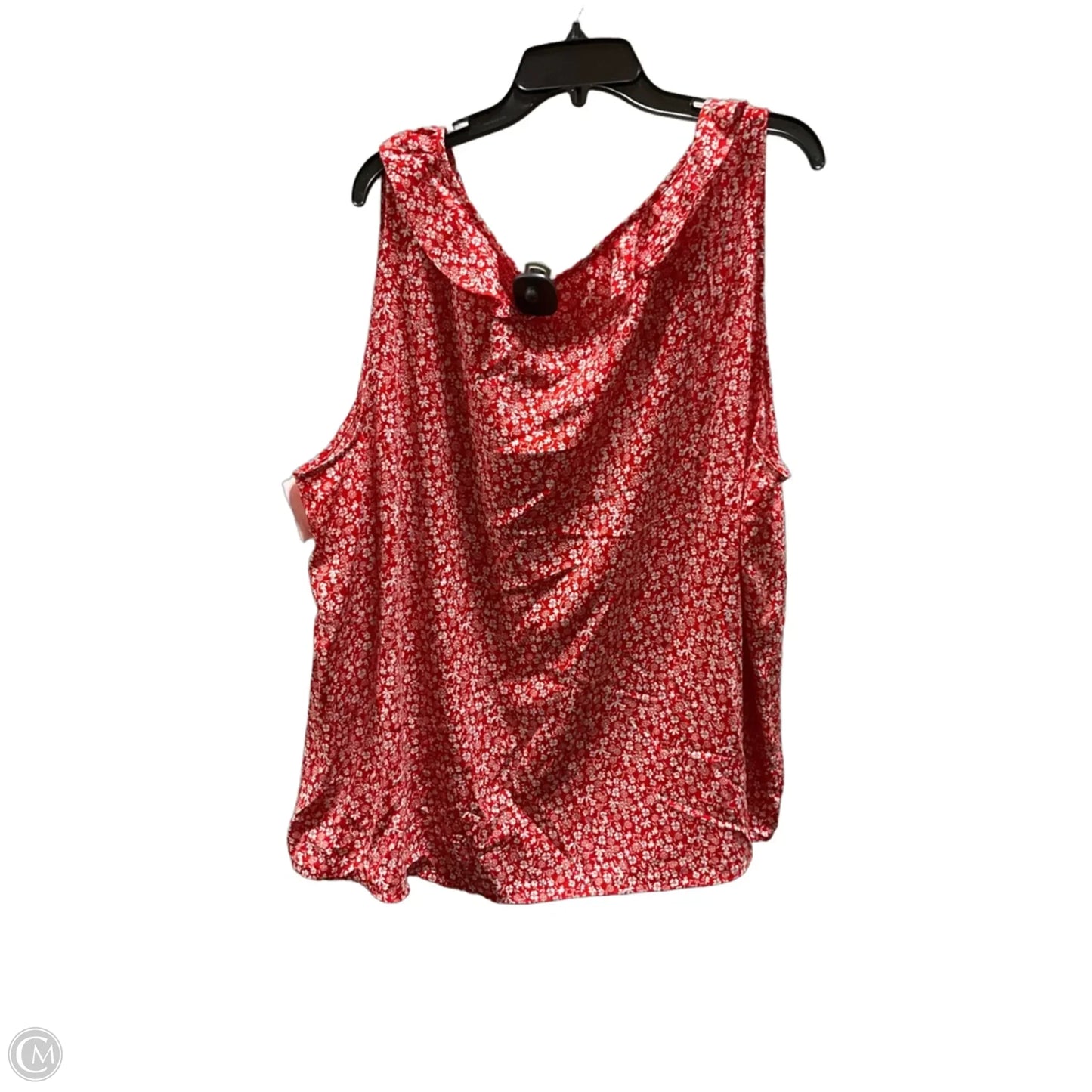 Top Sleeveless By Lc Lauren Conrad In Red & White, Size: 4x