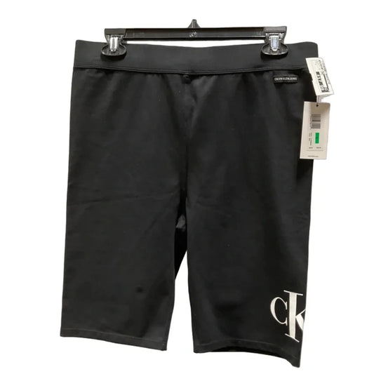 Athletic Shorts By Calvin Klein In Black & White, Size: L