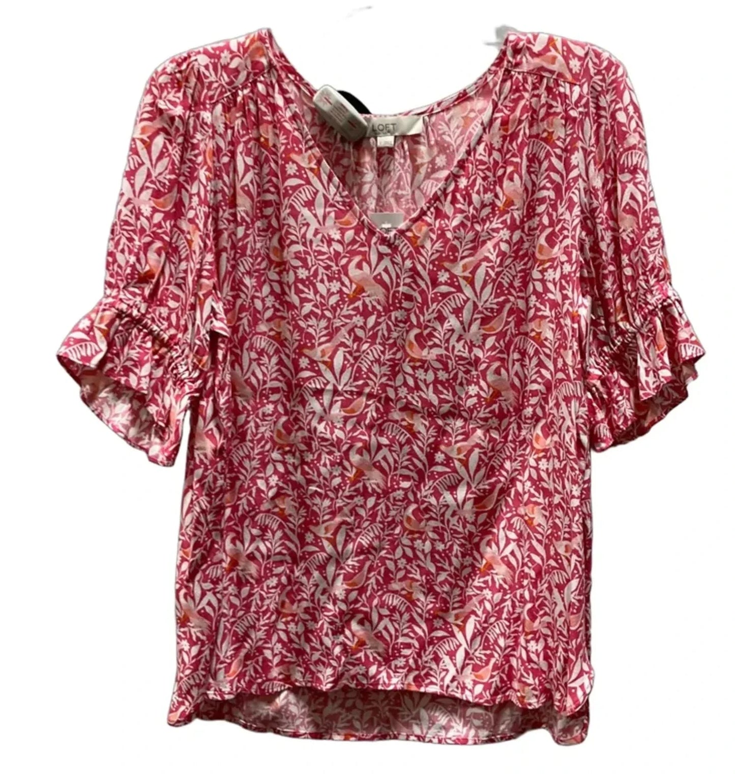 Top Short Sleeve By Loft In Pink, Size: S