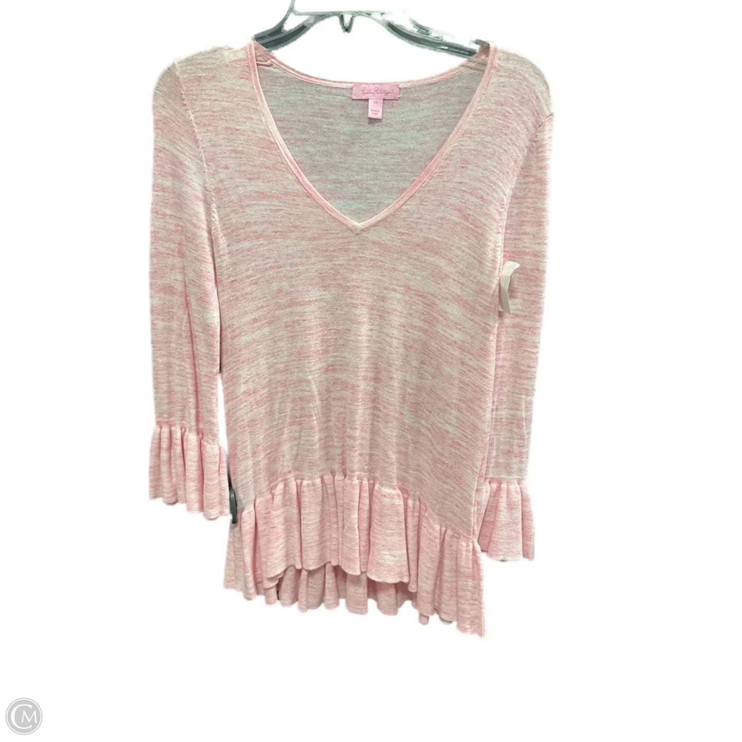 Top Long Sleeve Designer By Lilly Pulitzer In Pink, Size: Xs