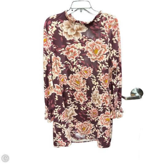 Dress Casual Midi By Maurices In Floral Print, Size: 1x