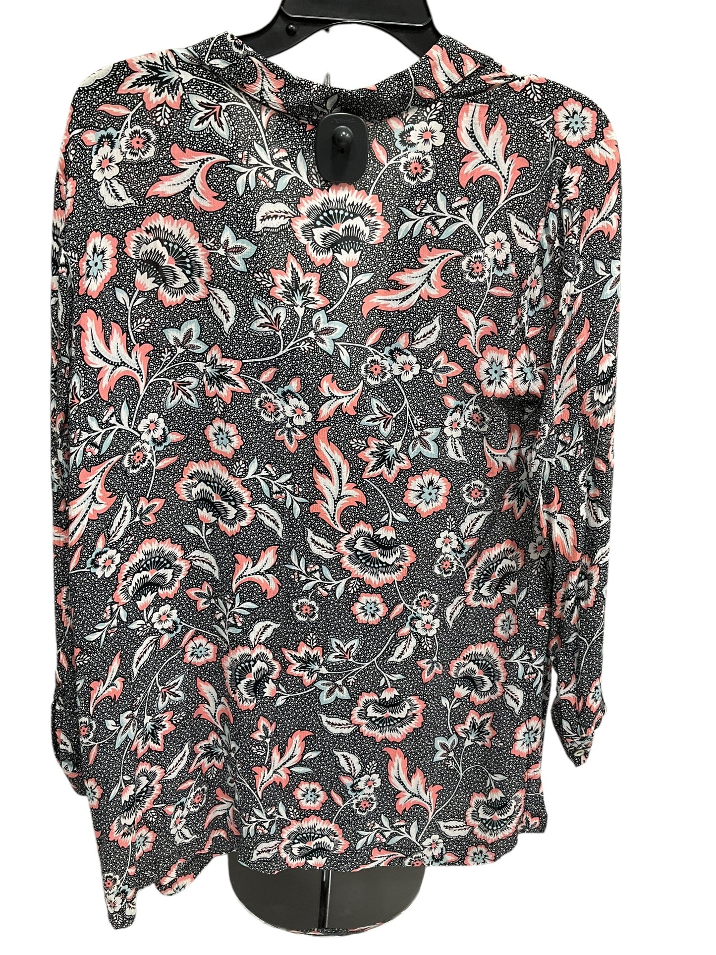 Blouse Long Sleeve By J. Jill In Floral Print, Size: Petite  M