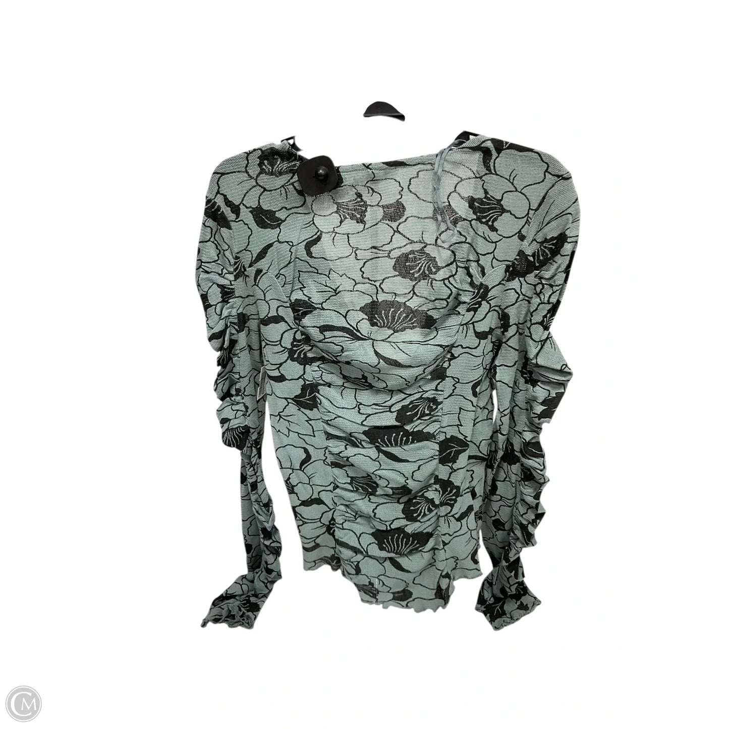 Top Long Sleeve By Free People In Black & Green, Size: L