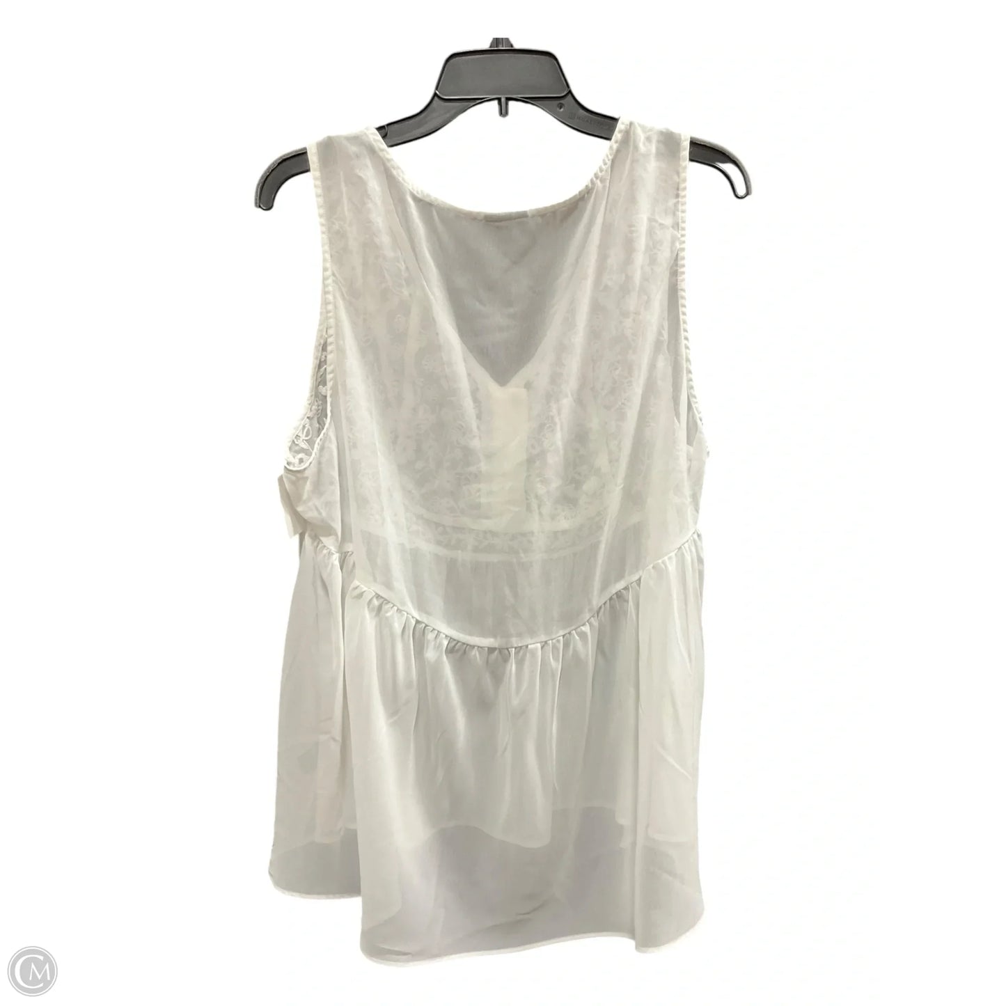 Top Sleeveless By Torrid In White, Size: 1x