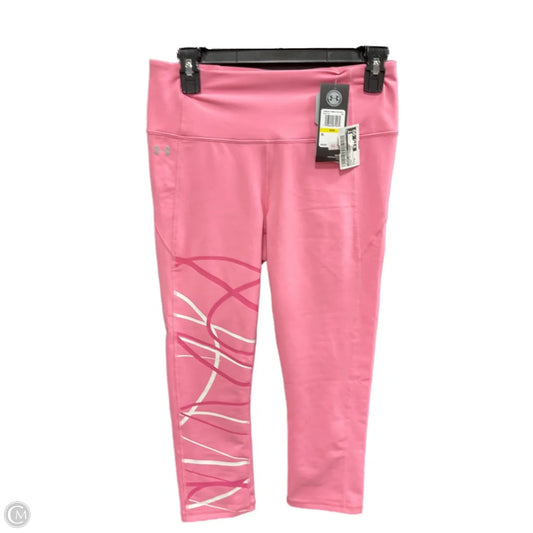 Athletic Leggings By Under Armour In Pink, Size: M