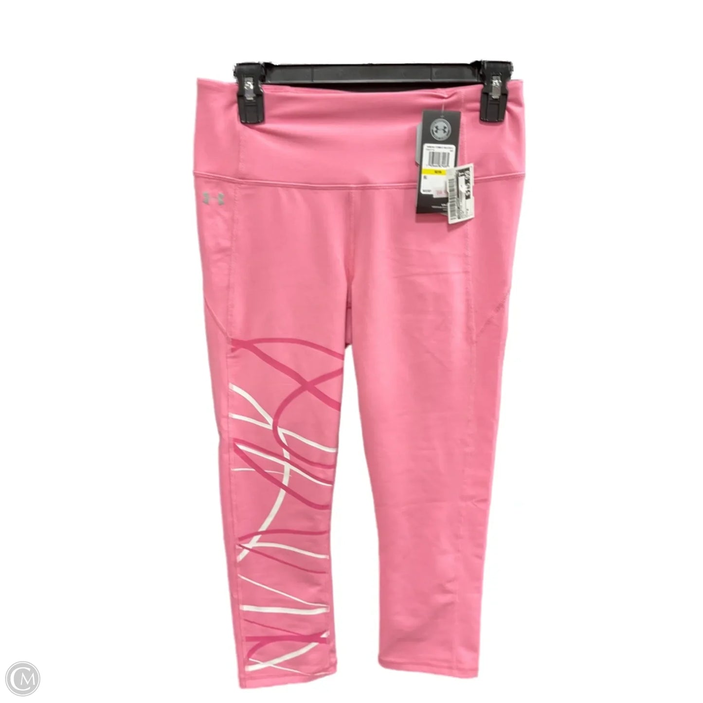 Athletic Leggings By Under Armour In Pink, Size: M