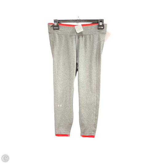 Athletic Leggings By Under Armour In Grey, Size: M