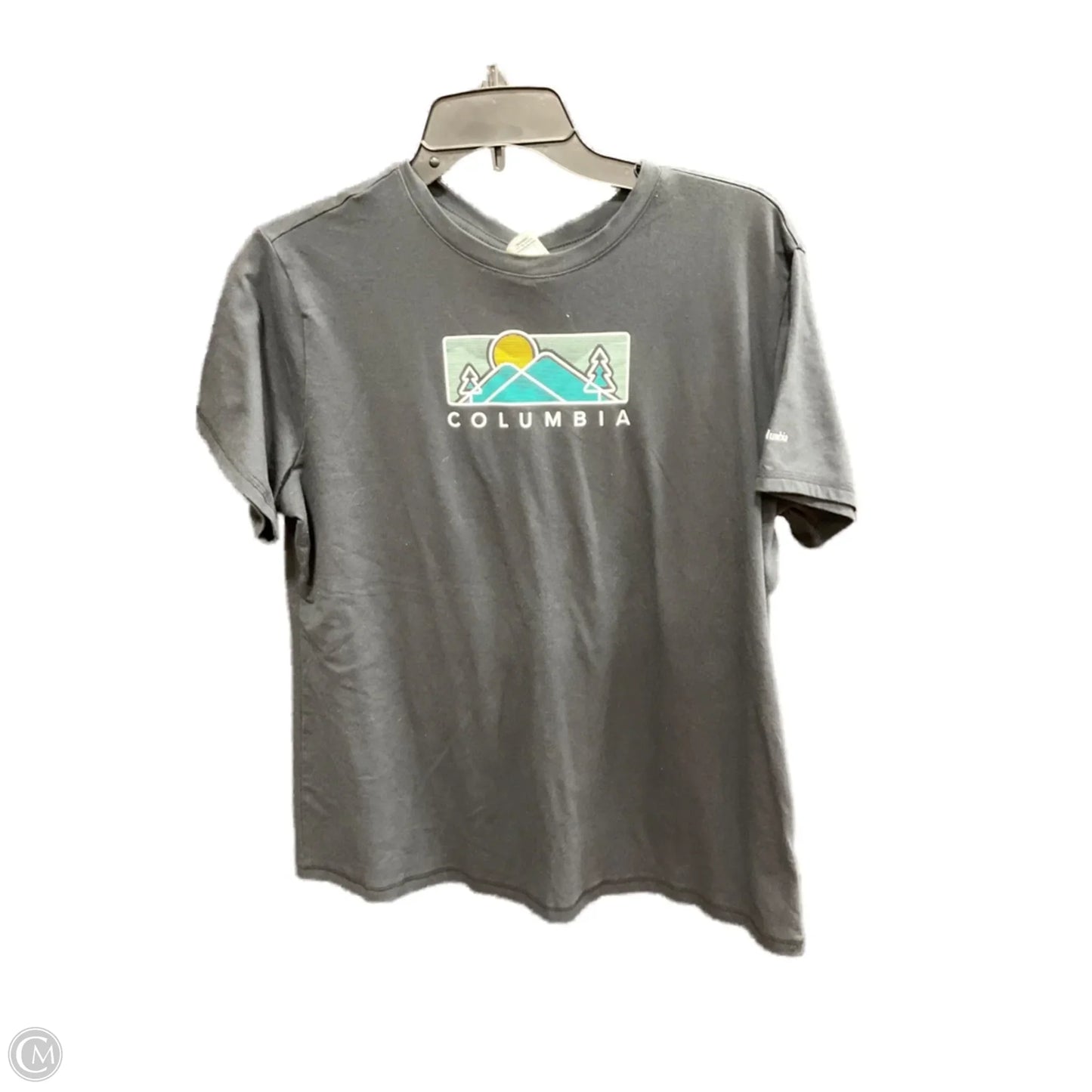 Athletic Top Short Sleeve By Columbia In Navy, Size: L