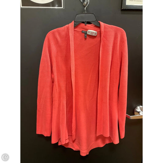 Sweater Cardigan By Eileen Fisher In Coral, Size: M