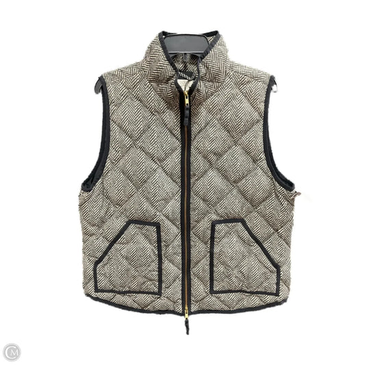 Vest Puffer & Quilted By J. Crew In Green & White, Size: Xl