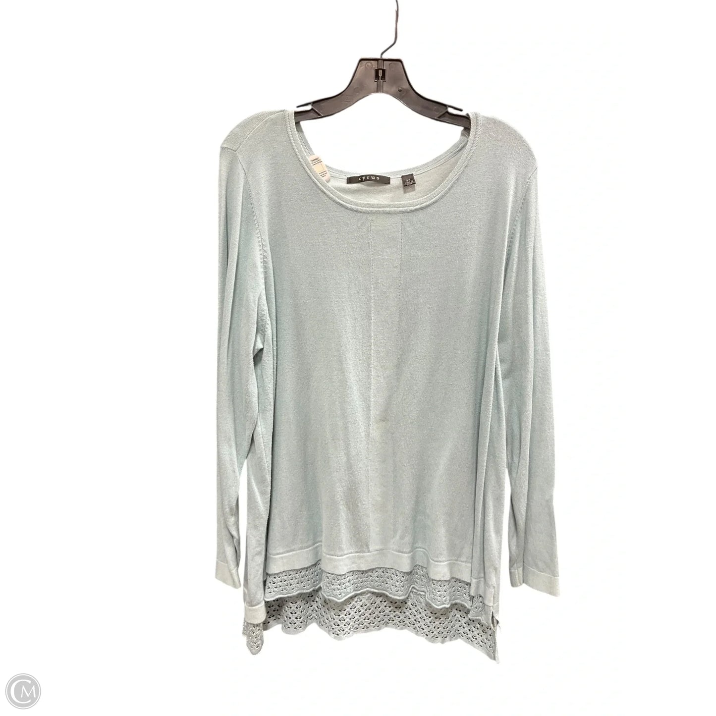 Top Long Sleeve By Cyrus In Teal, Size: 3x