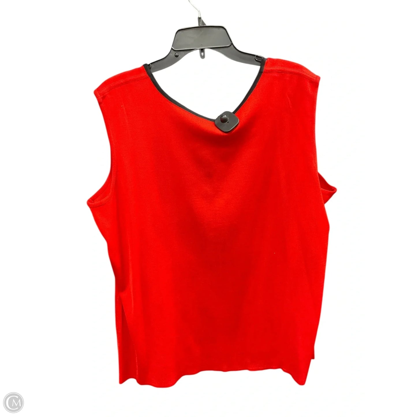 Top Sleeveless By Misook In Red, Size: 2x