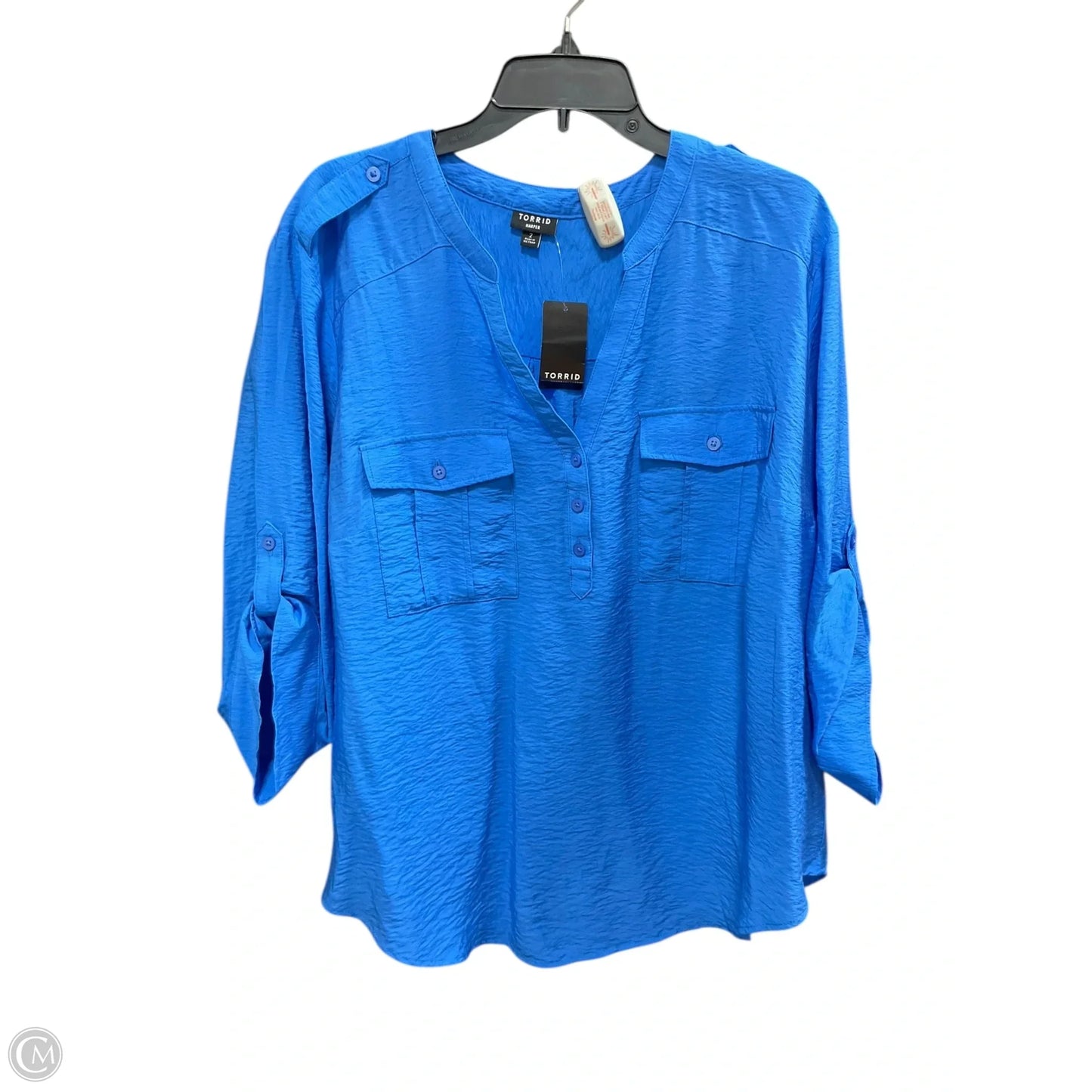 Top Short Sleeve By Torrid In Blue, Size: 1x