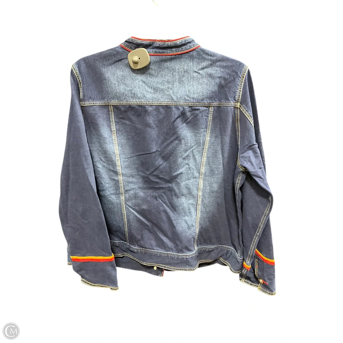 Jacket Denim By Zenergy By Chicos In Blue Denim, Size: L