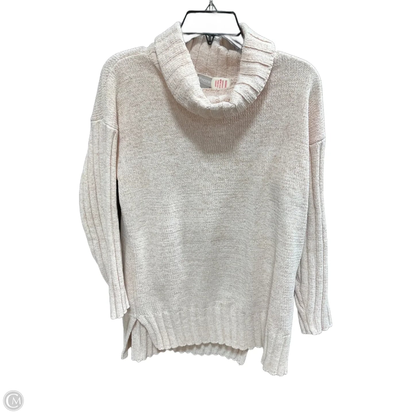Sweater By Chicos In Peach, Size: M
