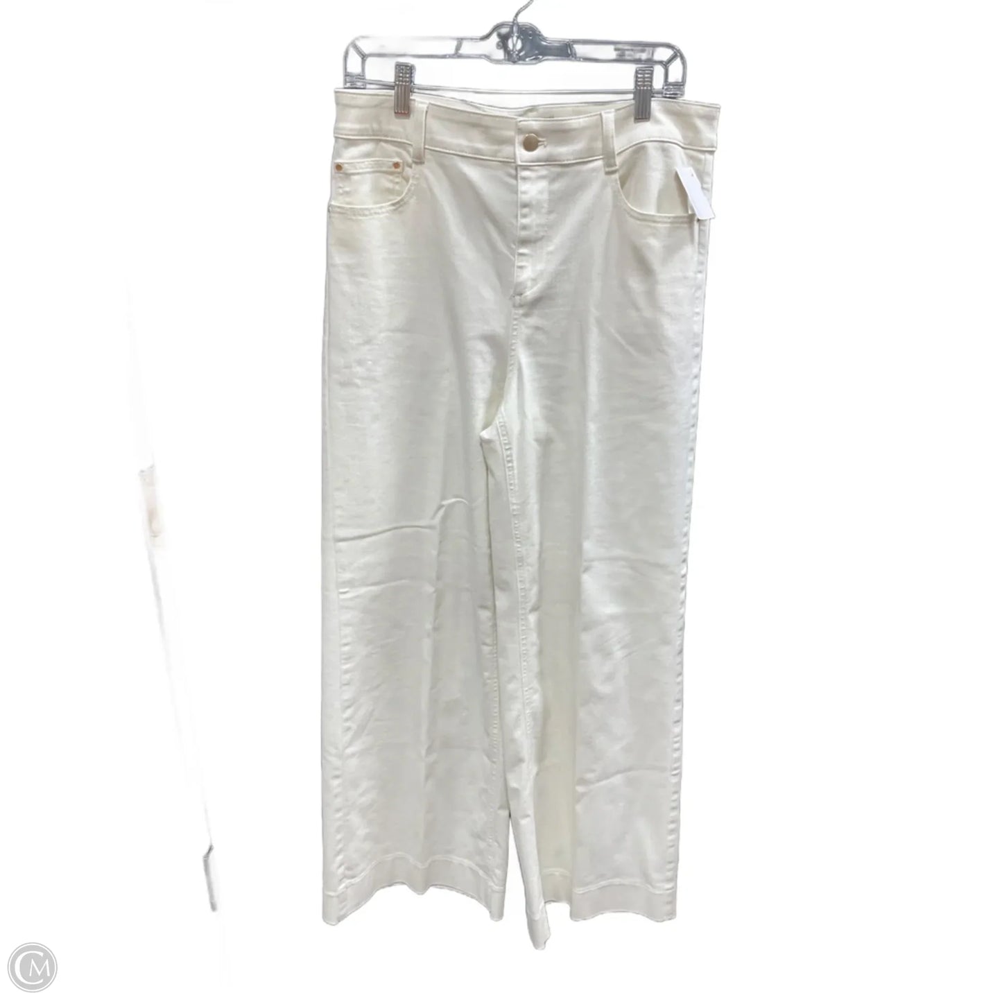 Jeans Wide Leg By Talbots In Cream, Size: 10