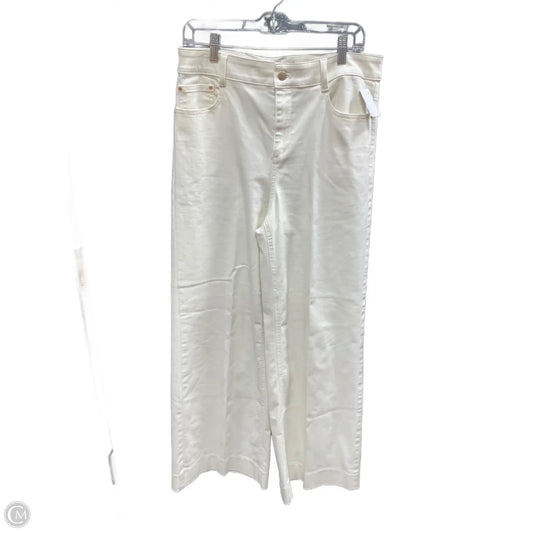 Jeans Wide Leg By Talbots In Cream, Size: 10