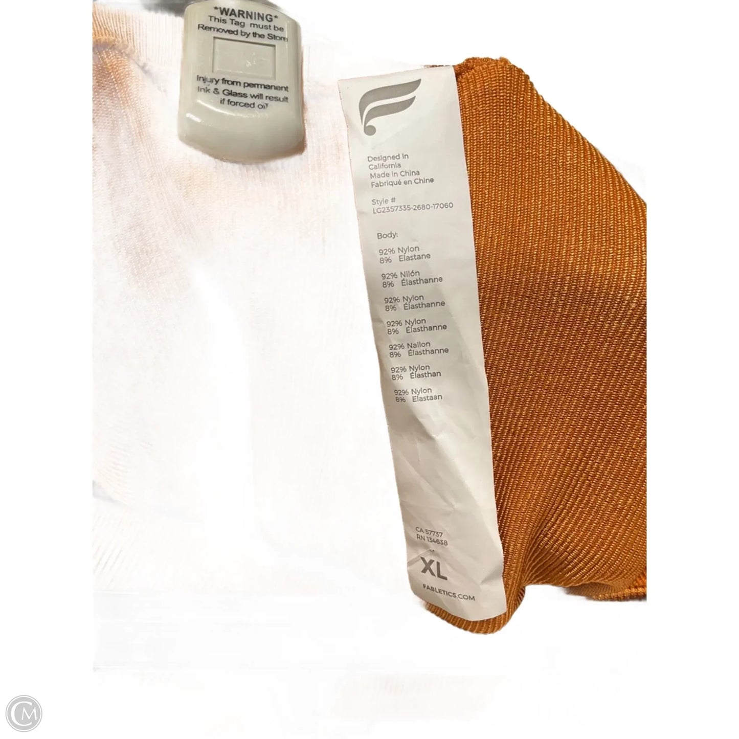 Athletic Leggings By Fabletics In Orange, Size: Xl