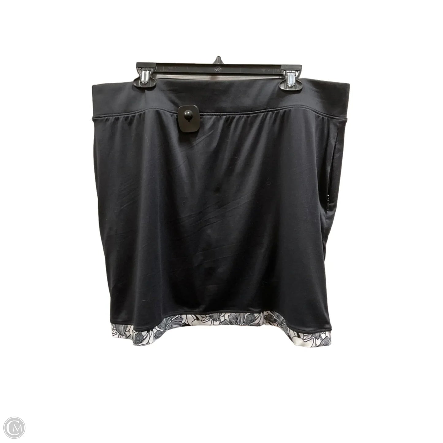 Athletic Skort By Stella Parker In Black, Size: Xl