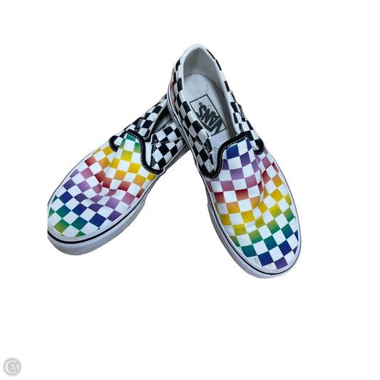 Shoes Flats By Vans In Rainbow Print, Size: 7