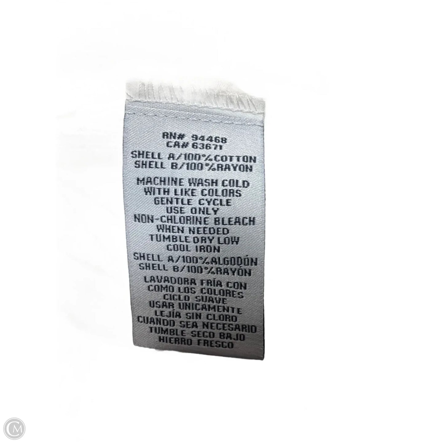 Tunic Short Sleeve By Sperry In Cream, Size: L