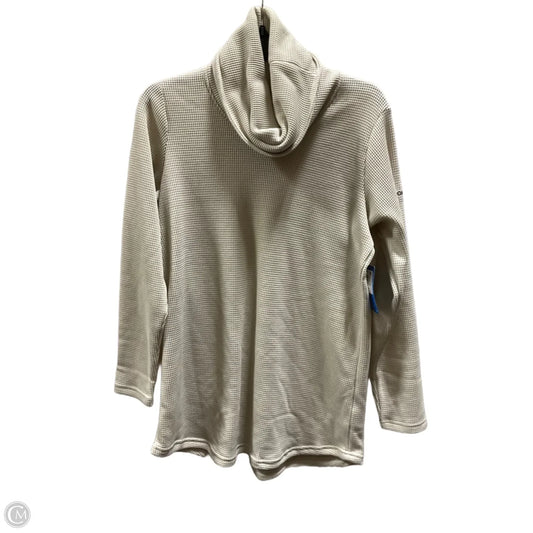 Athletic Top Long Sleeve Collar By Columbia In Beige, Size: S